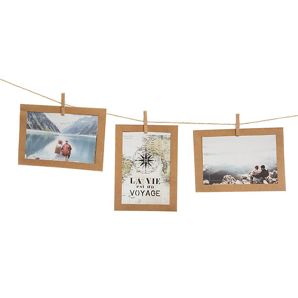 Cadre photo Loft - pin - 10x15 cm - Noir- Atmosphera