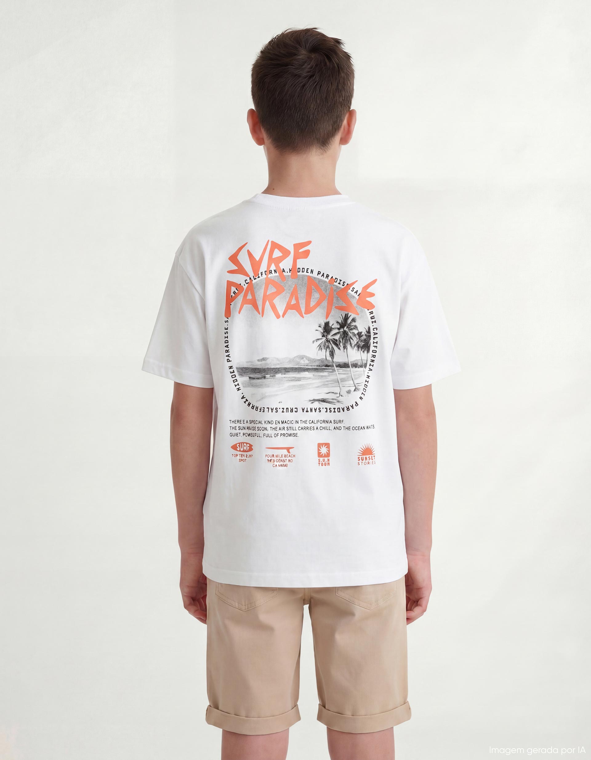 T-shirt Estampada, Menino, Branco