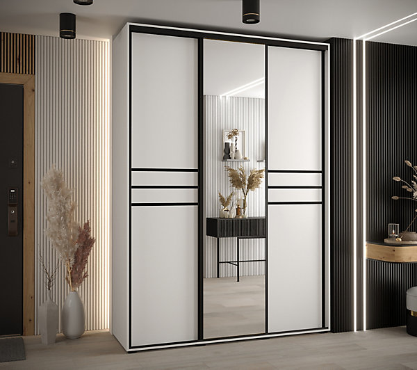 Armoire Davos 11 a portes coulissantes H. 235,2 x L. 180 x P. 45 3 portes
