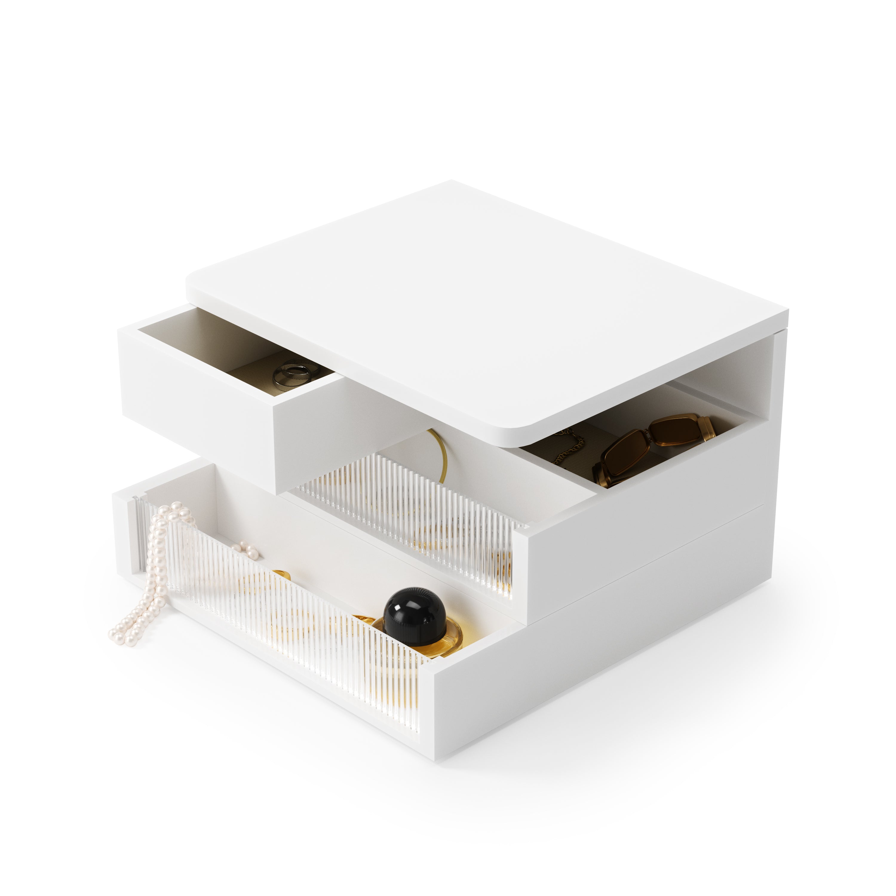 Umbra opbergdoos Malibu - 24 x 24 x 15 cm - wit