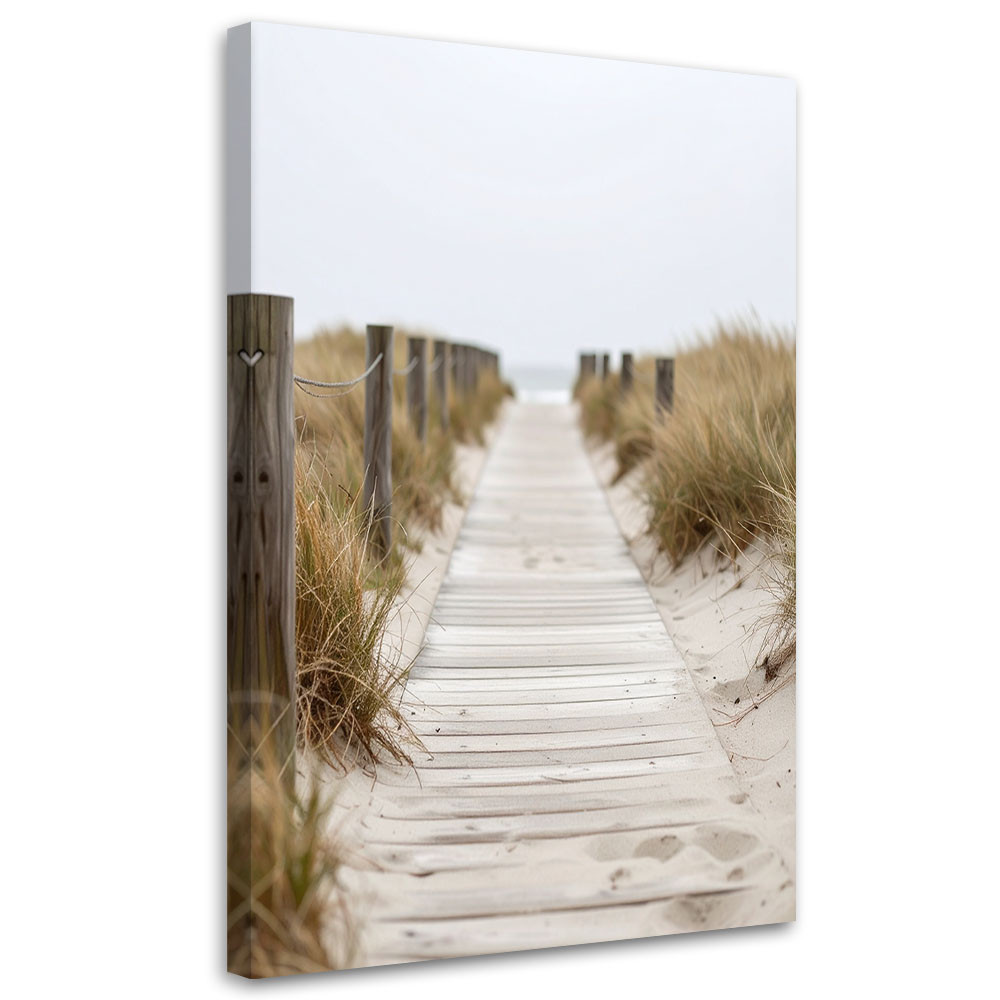 Obraz do salonu sypialni biura, Kładka na plażę krajobraz natura 20x30