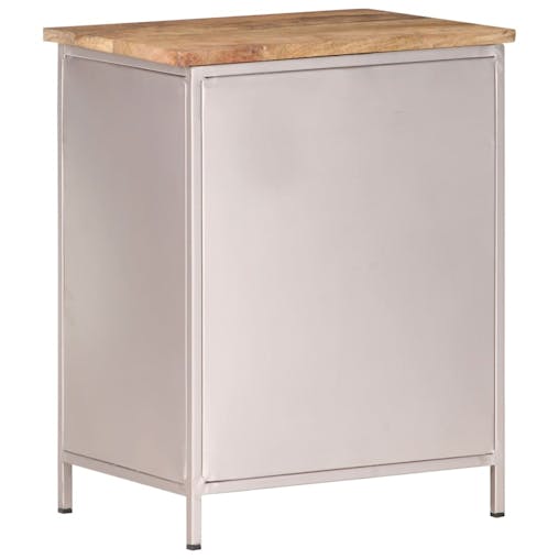 NNEVL Bedside Cabinet 40x30x50 cm Rough Mango Wood