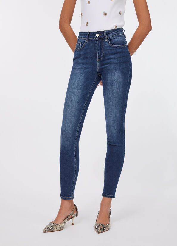 Jeans skinny a vita alta