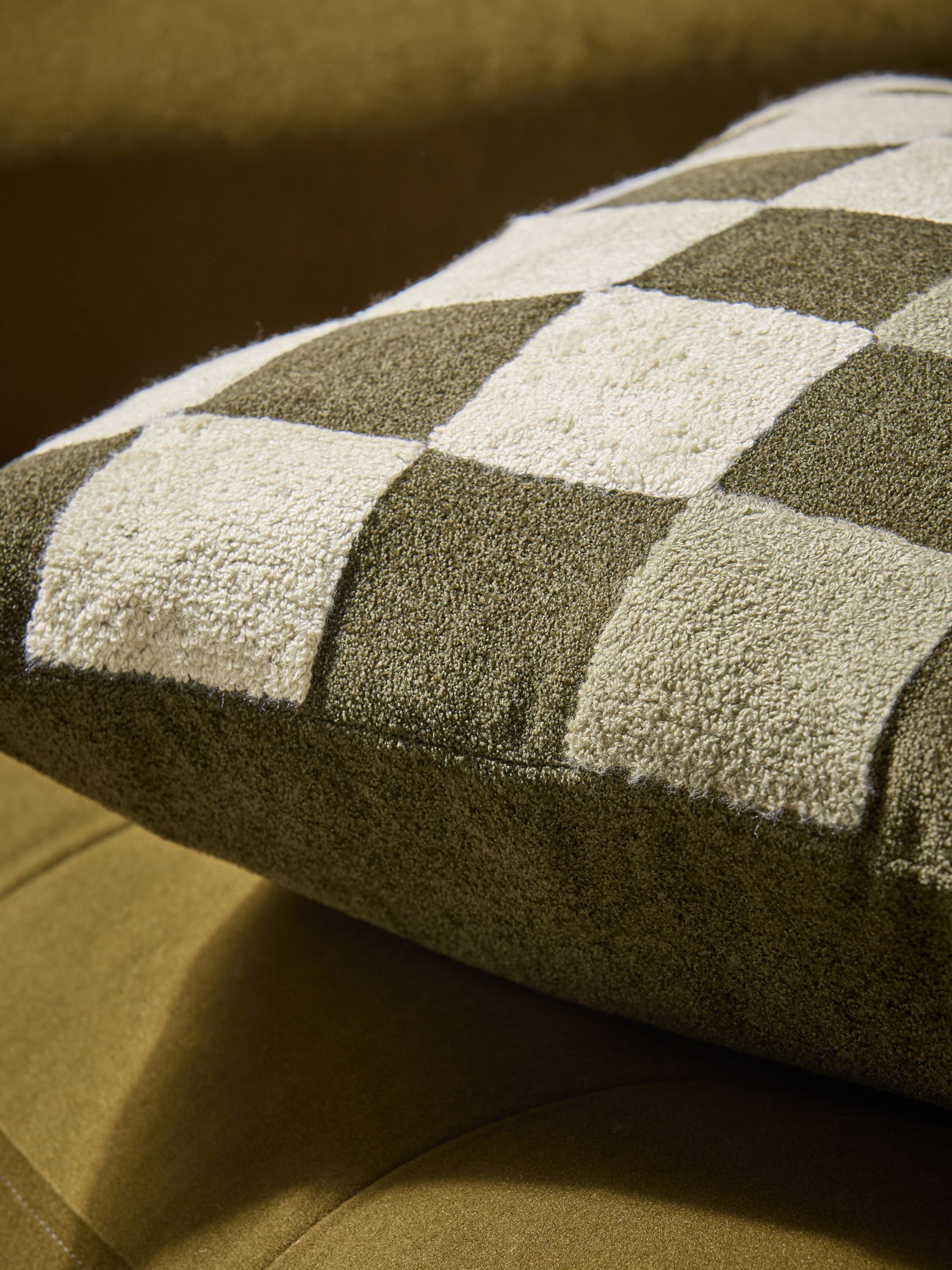 Green Tilo Checkerboard Cushion