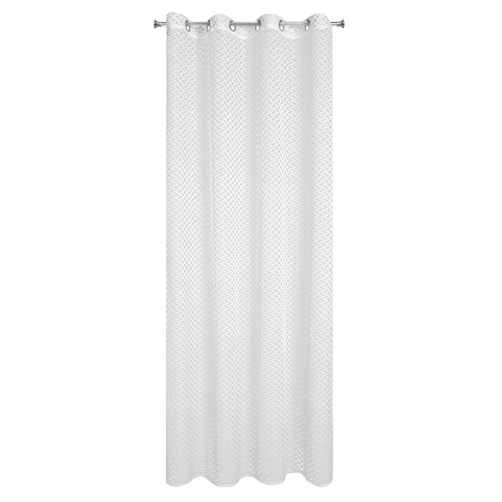 Firana gotowa na przelotkach struktura siatki LILY 140X250 biała