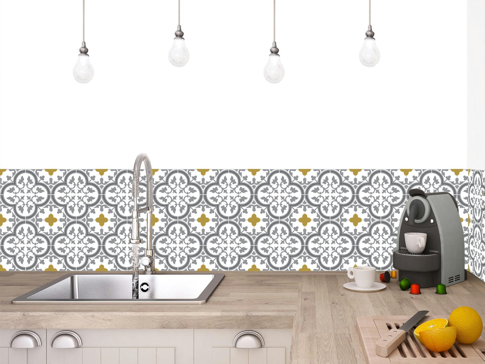 - Crédence adhésive tuileries safran 40cmx2m