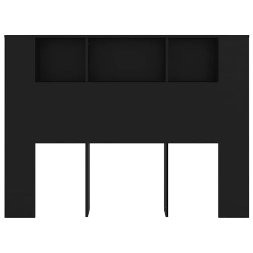 NNEVL Headboard Cabinet Black 140x18.5x104.5 cm