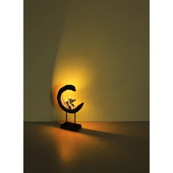Solarleuchte, 24 LED, Kunststoff in Holzoptik