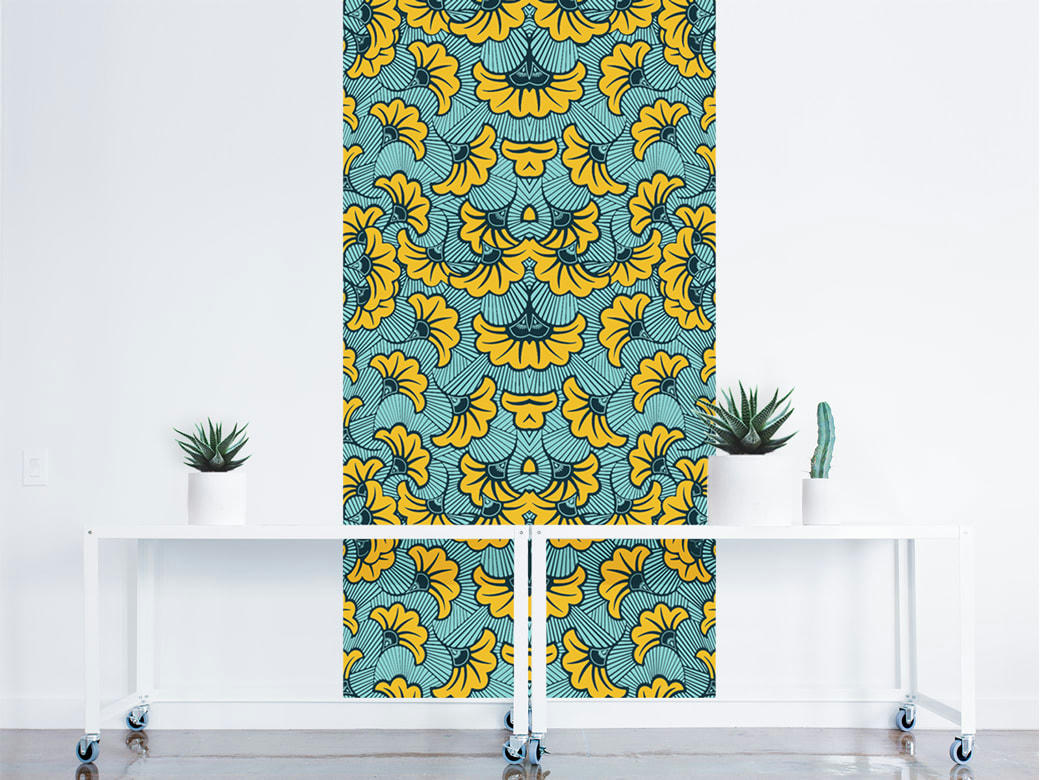 - Papier peint adhésif wax curry 80cmx2m50