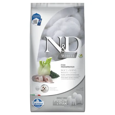 Farmina N&D Dog Adult Medium/Maxi White Seabass - Fennel & Spirulina