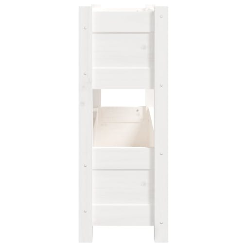 NNEVL Planter White 77x25x66 cm Solid Wood Pine