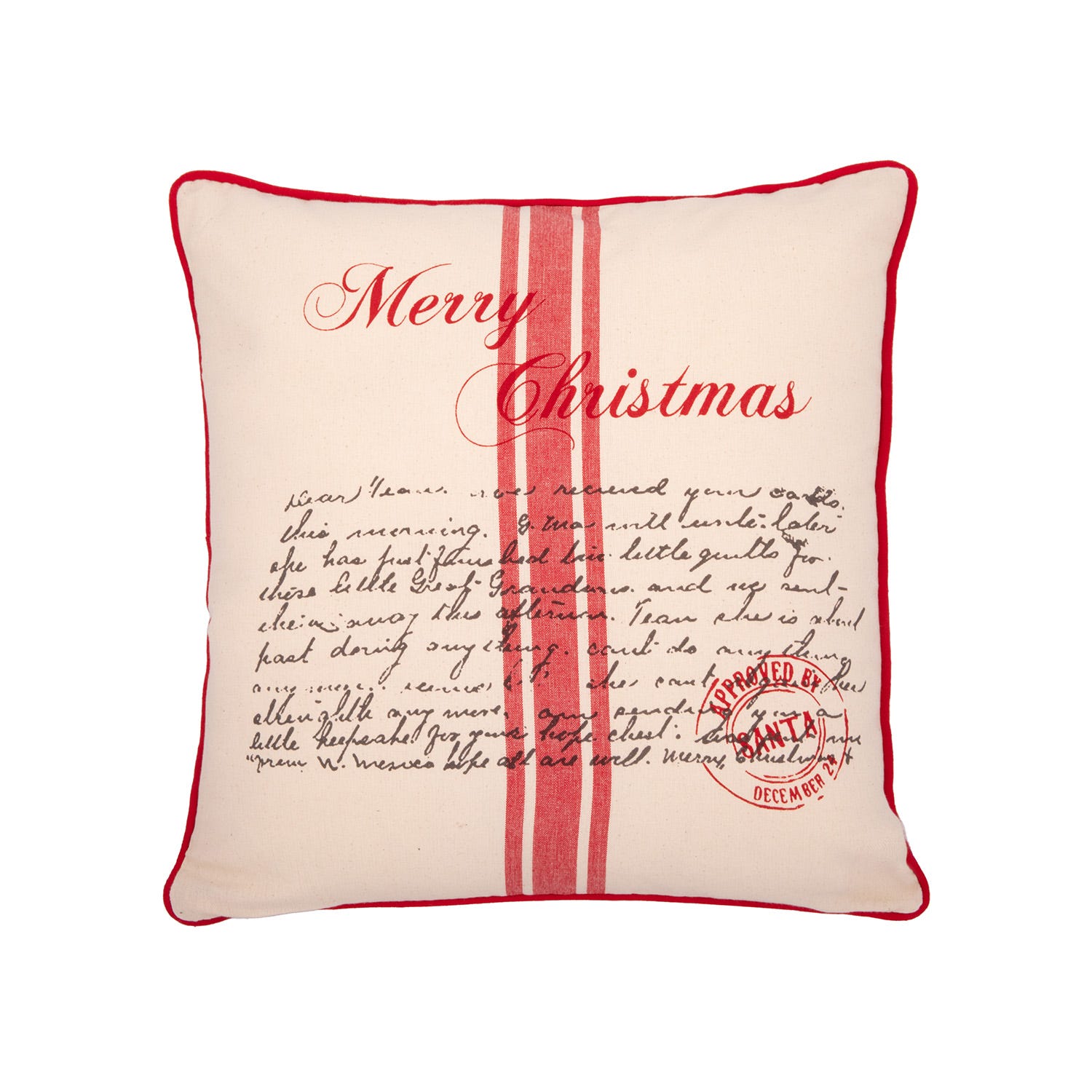 Cuscino divano 45x45 cm letterina Babbo Natale