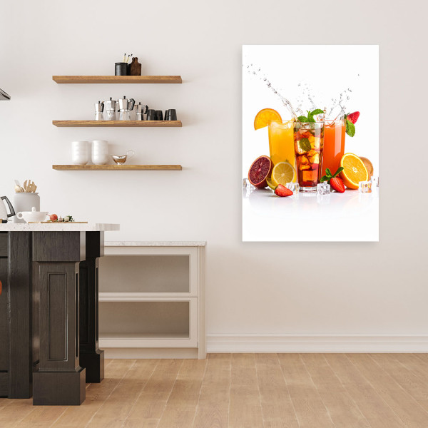 Obraz do kuchni jadalni baru, Owocowe soki 20x30