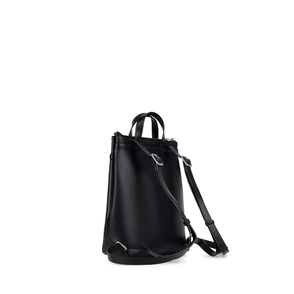 The Millie - Black Vegan Leather Backpack