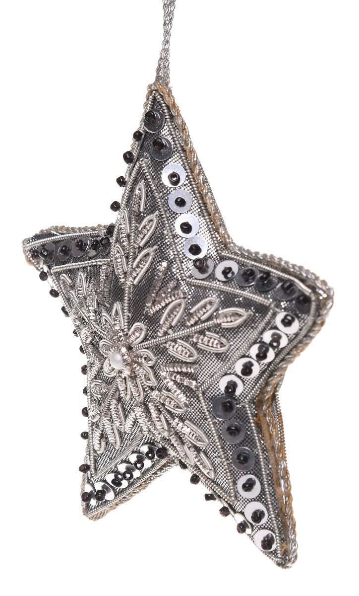 Ornament Haftowana Gwiazda 10cm