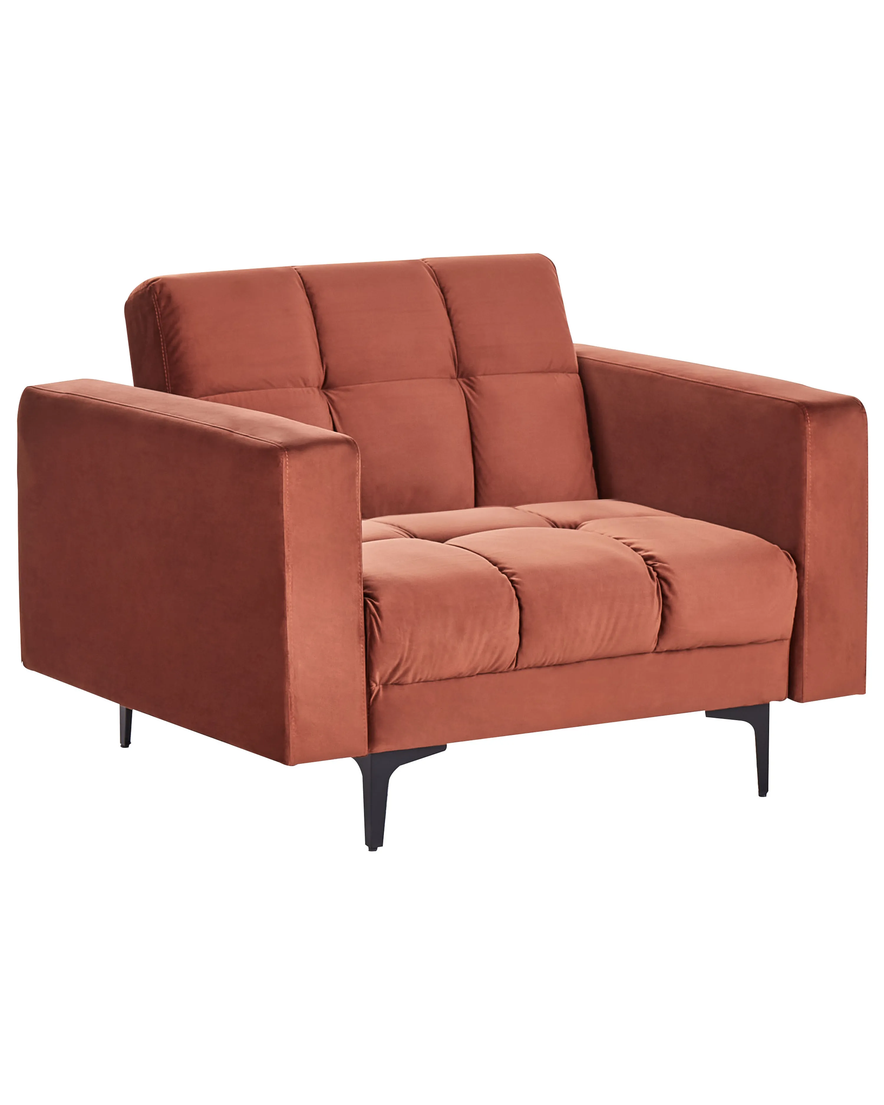 Ottoman ALNES Velvet Light Red