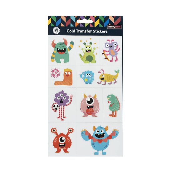 Monster Cold Transfer Sticker Sheet 10 Pack