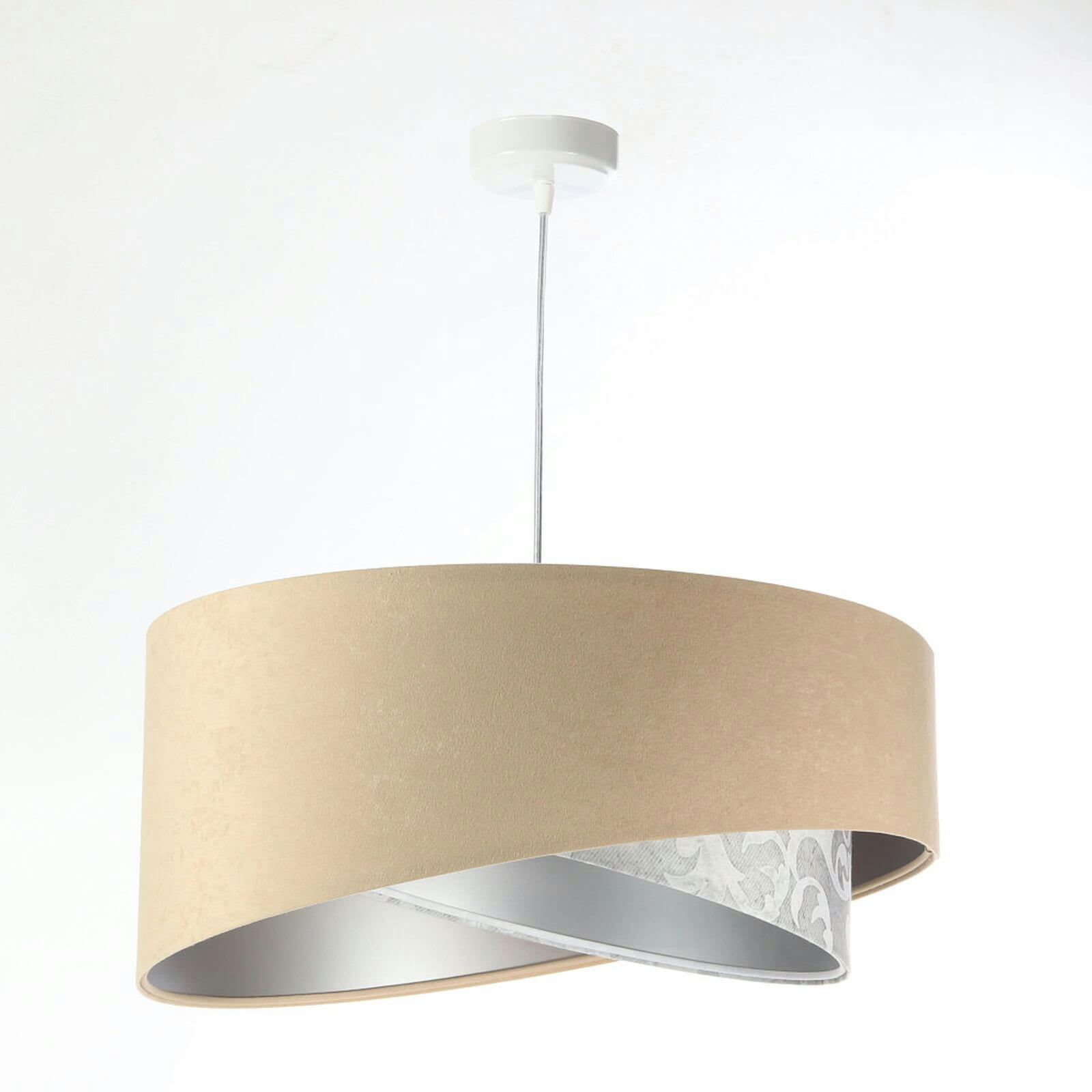 ASYMETRIC - Suspension Tissu Beige 50x50x25 cm