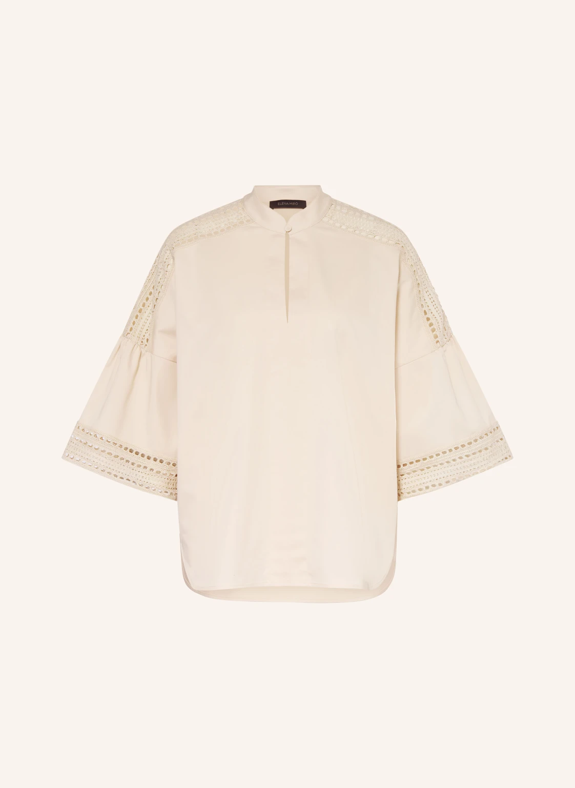 ELENA MIRO Blusenshirt mit 3/4-Arm und Lochspitze