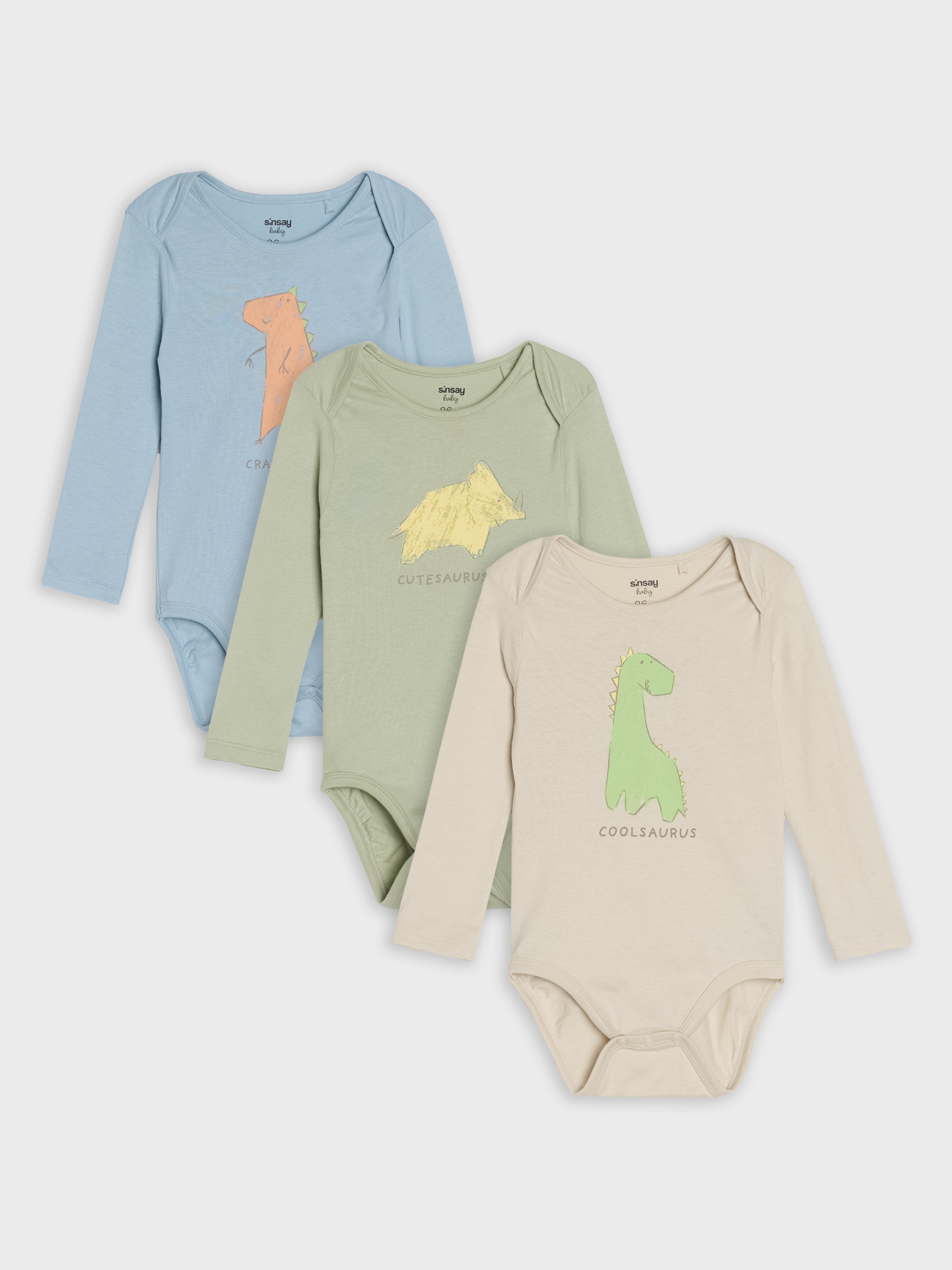 Bawełniane body z nadrukiem 3 pack