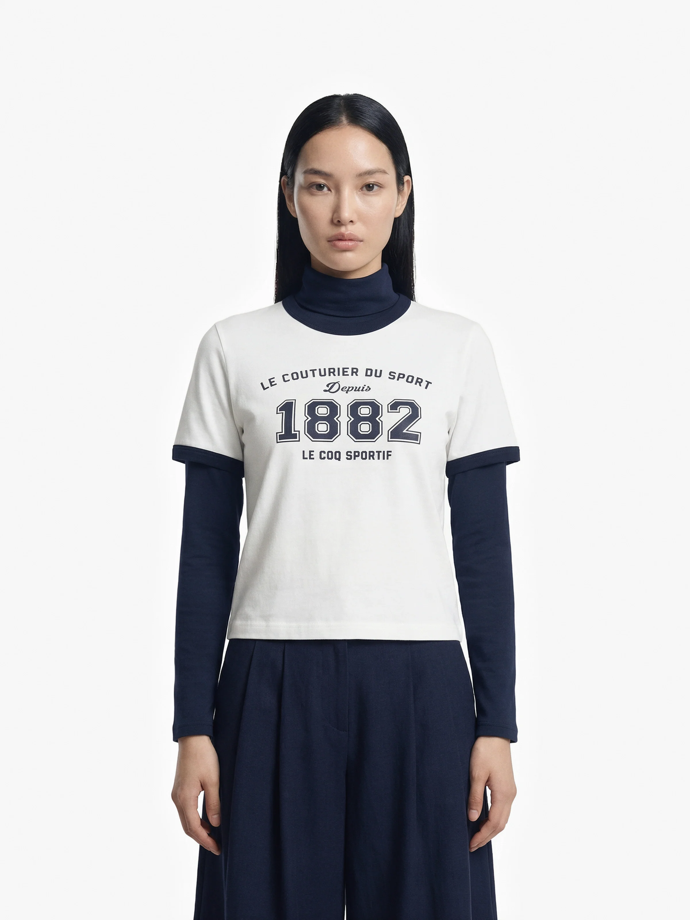 2511005-SMU HERITAGE Tee Crop N°1 W marshmallow | T-shirt Femme