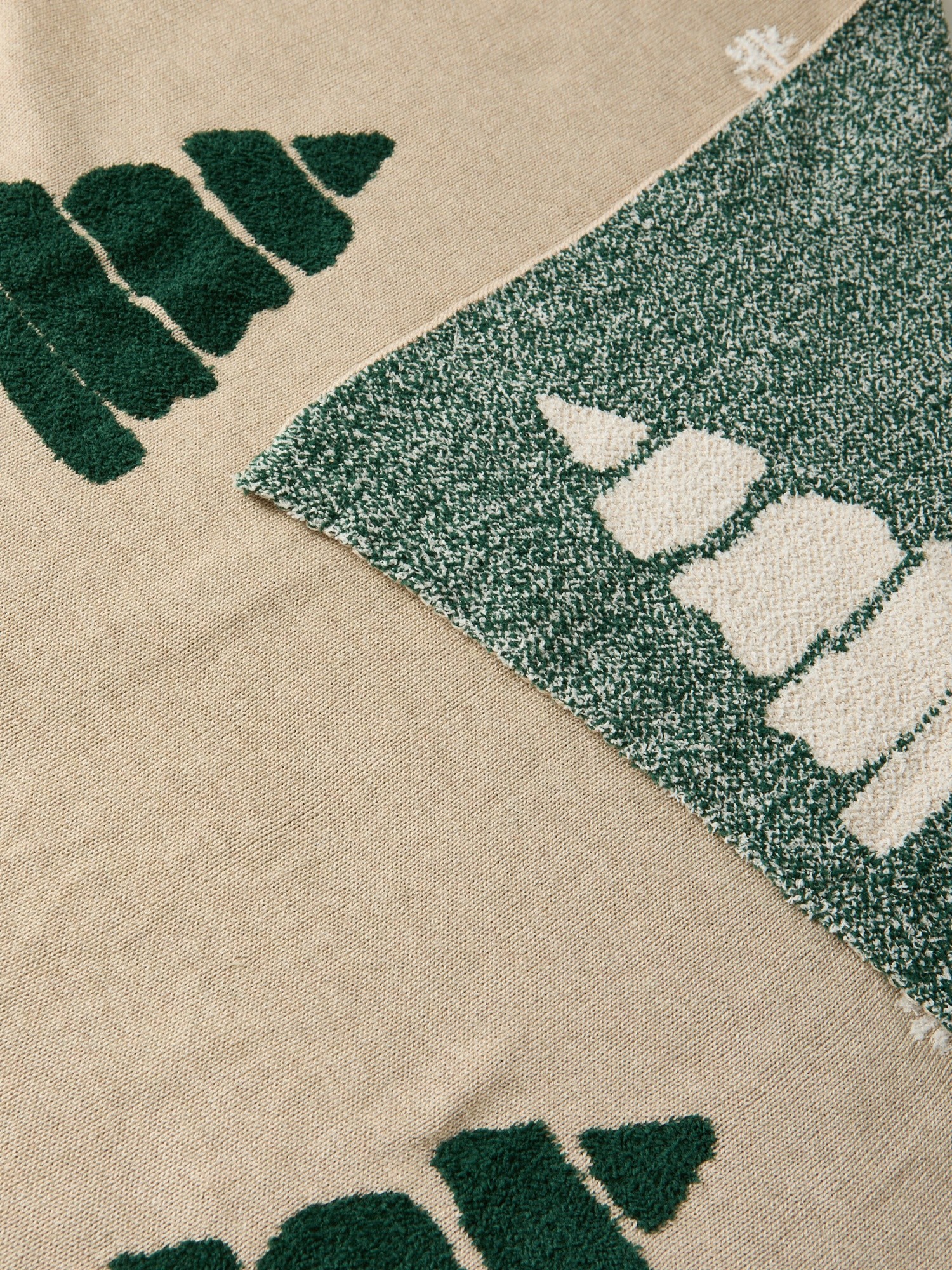 Plaid in cotone lavorato a maglia