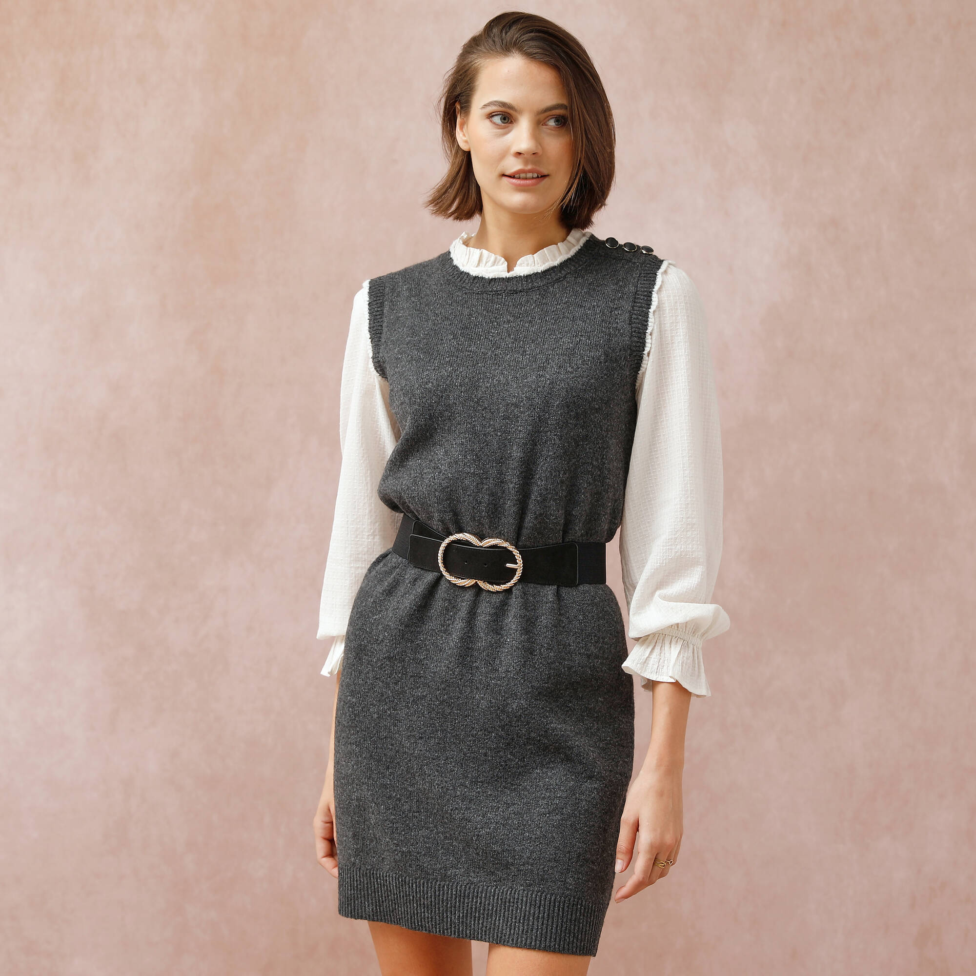 Ceinture élastiquée double boucle