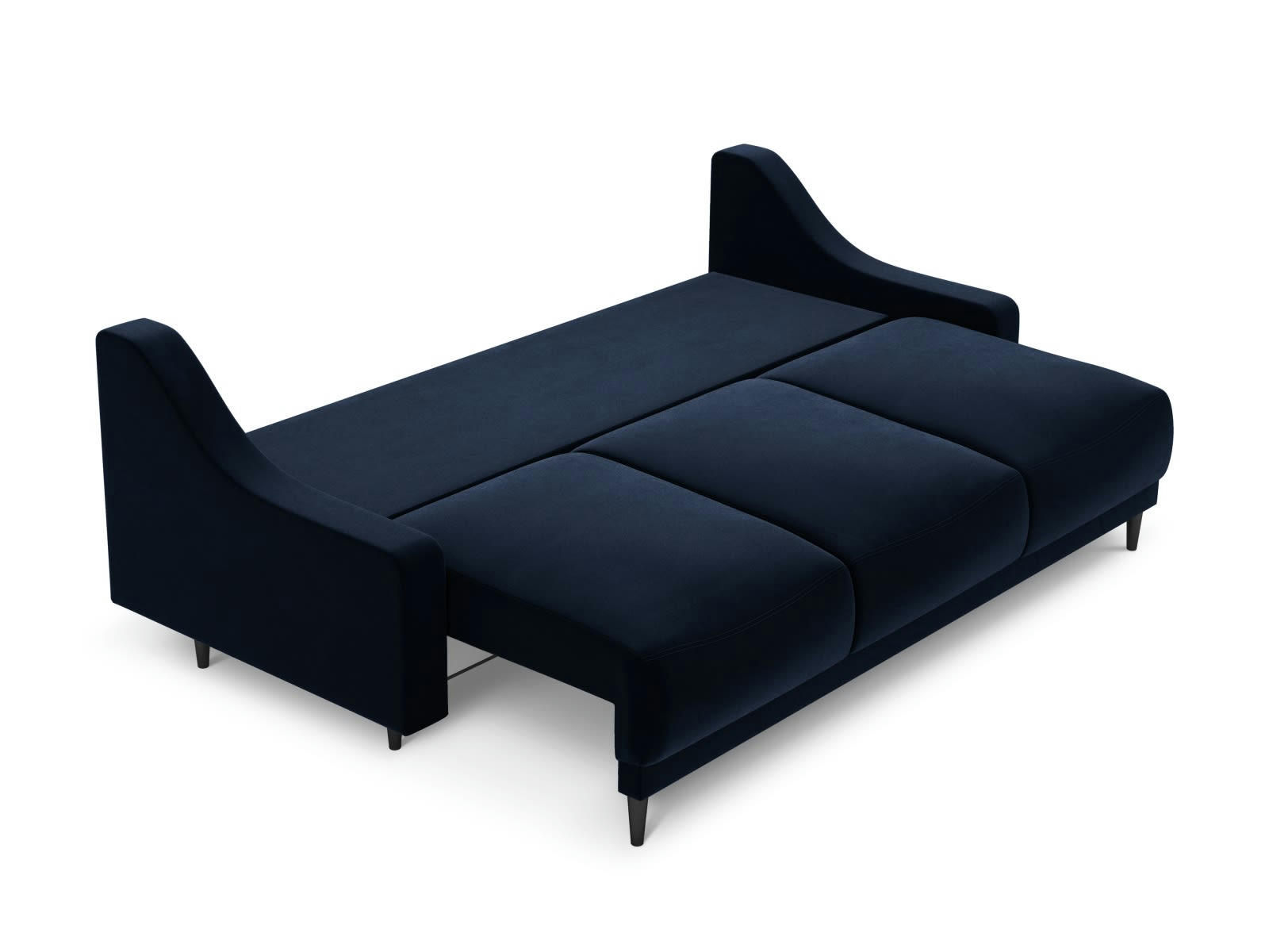 RUTILE - Canapé 3 places en velours bleu roi