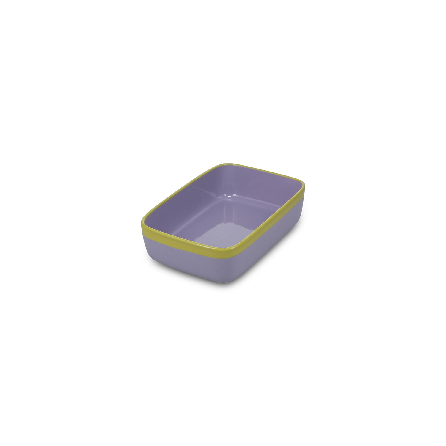 Ona - Ovenschaal 22,5x15xH6cm paars/groen Duo