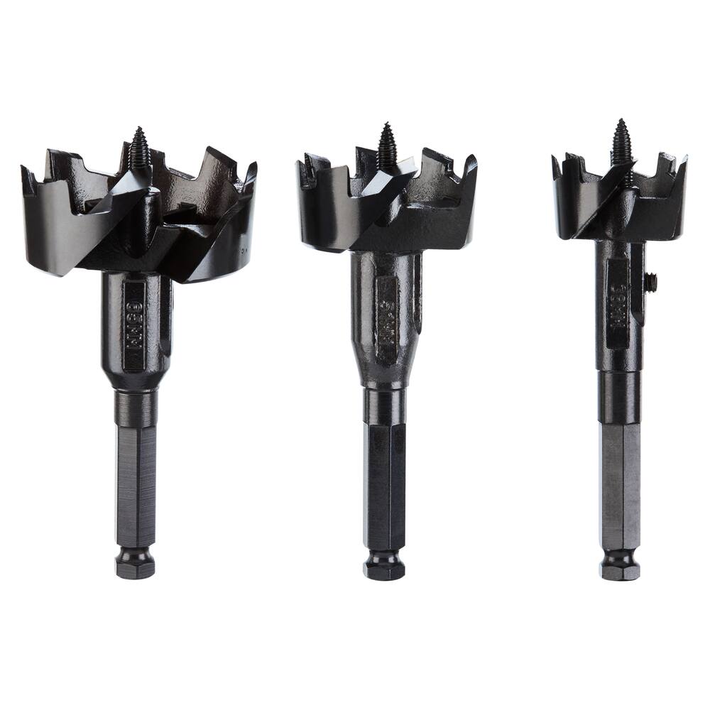 MAXIMUM Self-Feeding Drill Bit Set for Wood, 3-pc