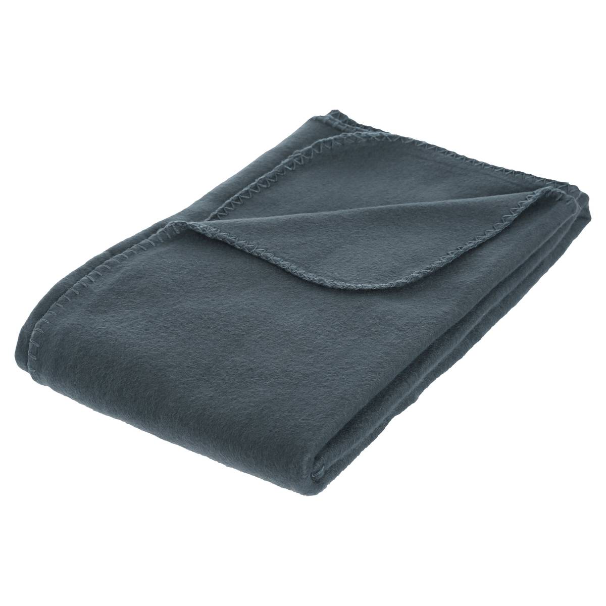 Fleece plaid Storm blue, 125x150 cm