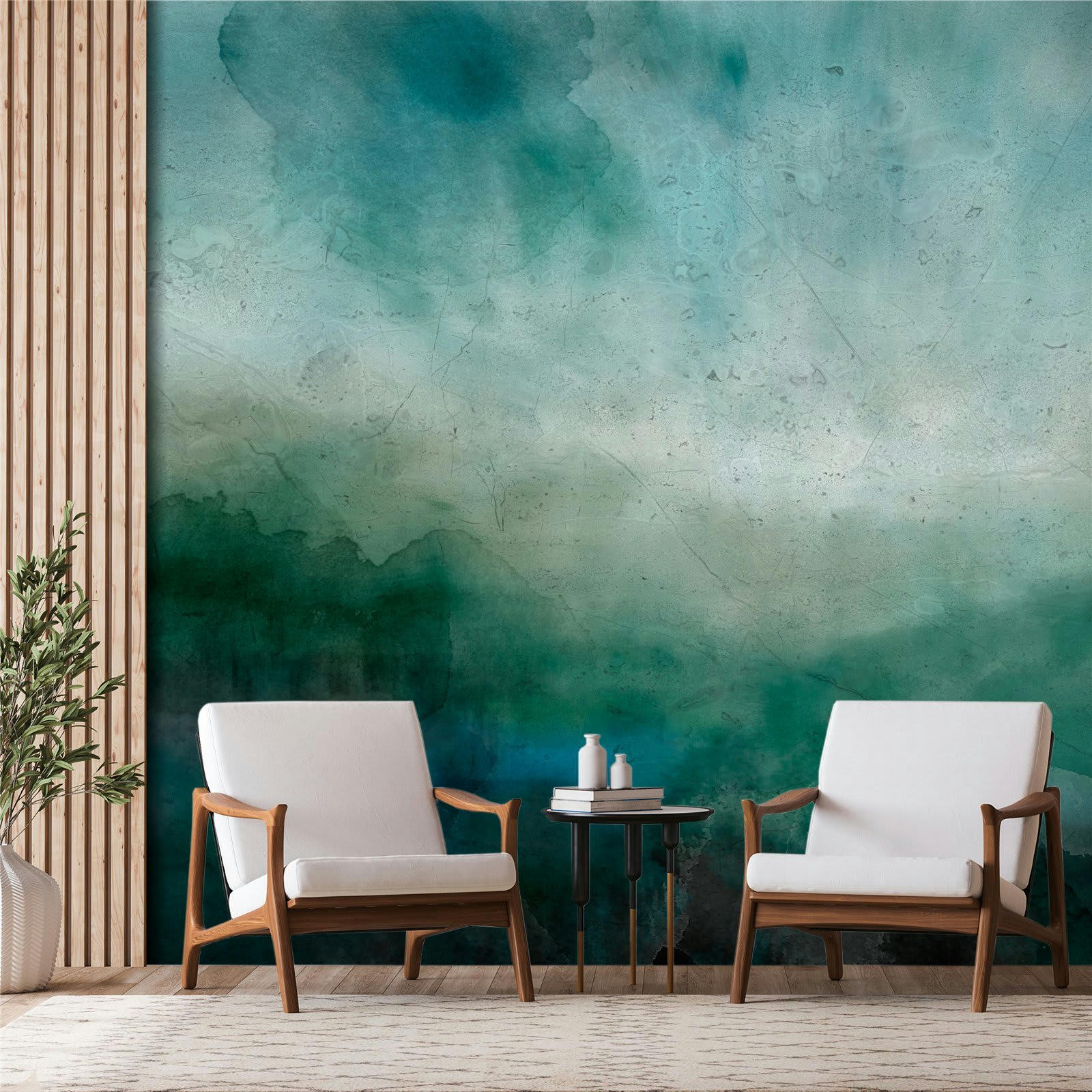 ABSTRAIT - Papier peint Paysage de malachite 400 x 280 cm