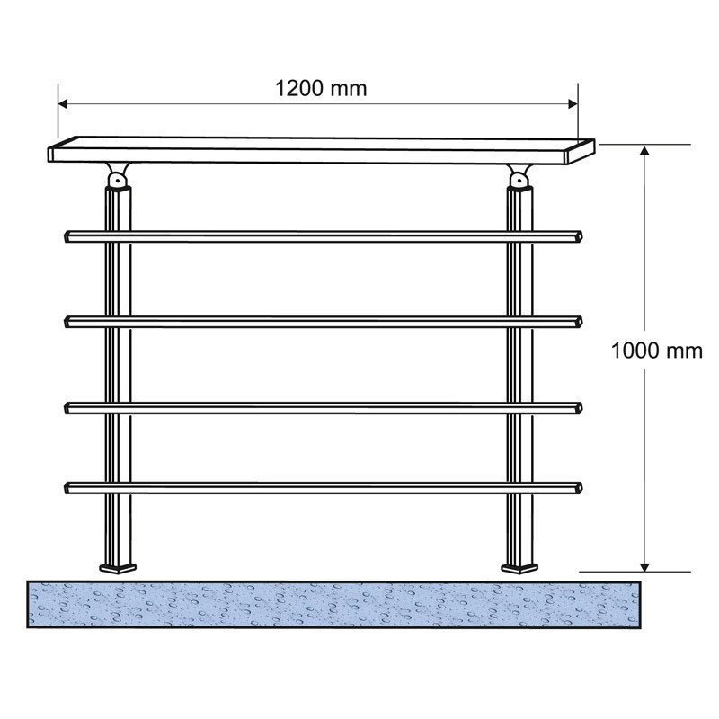 Kit square Primo pour garde-corps SOGEM