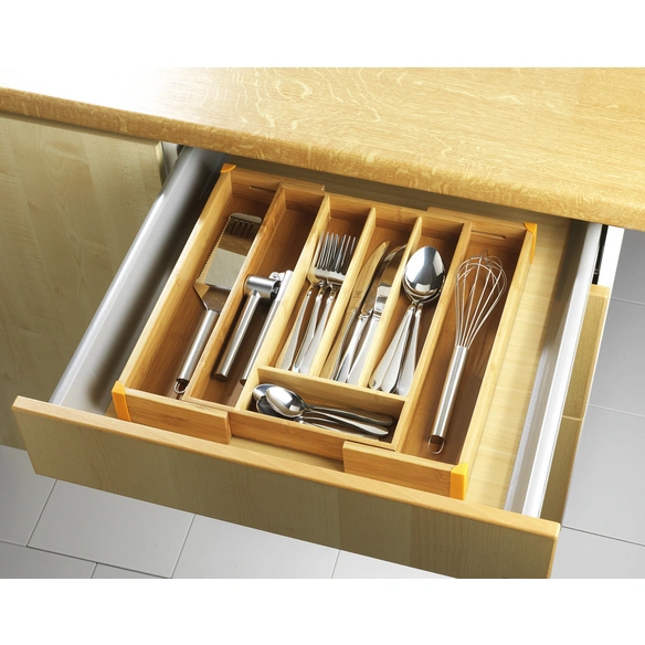 Besteckkasten, Holz, braun