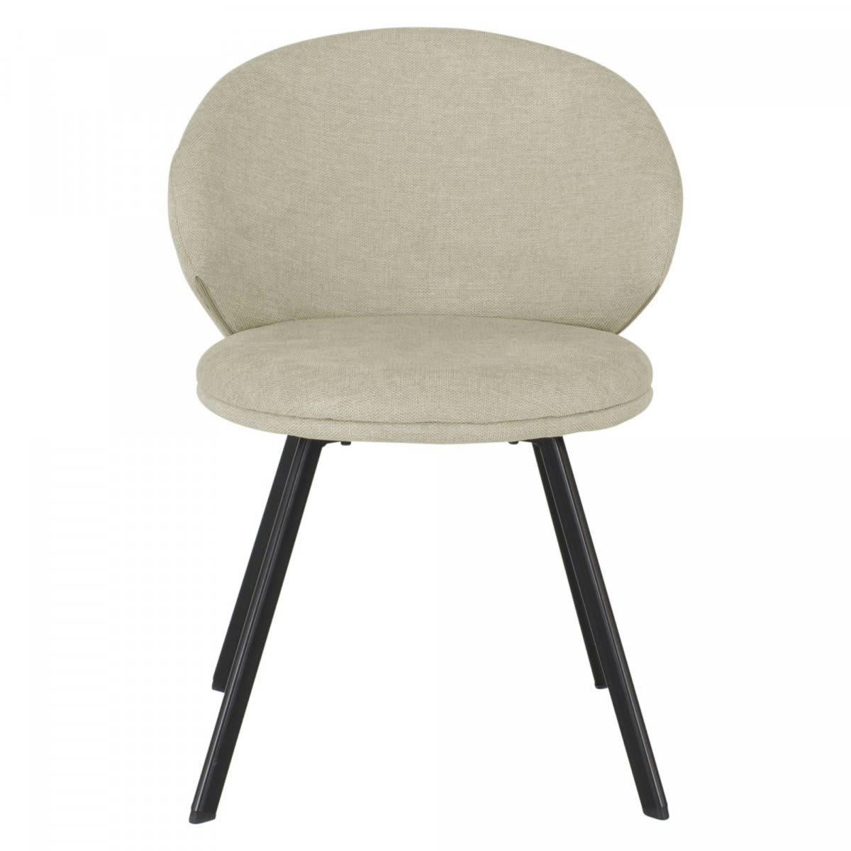 CEPAKA - Lot de 2 chaises modernes en tissu beige