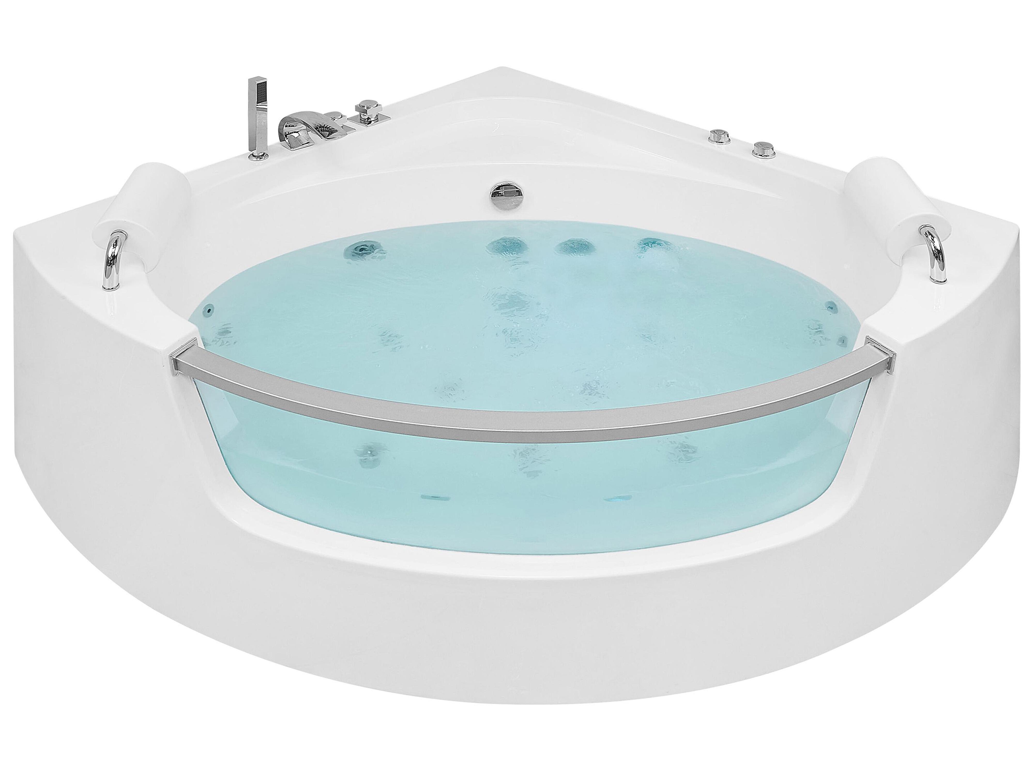 Corner Hot Tub with LED MANGLE 2010 x 1500 mm White