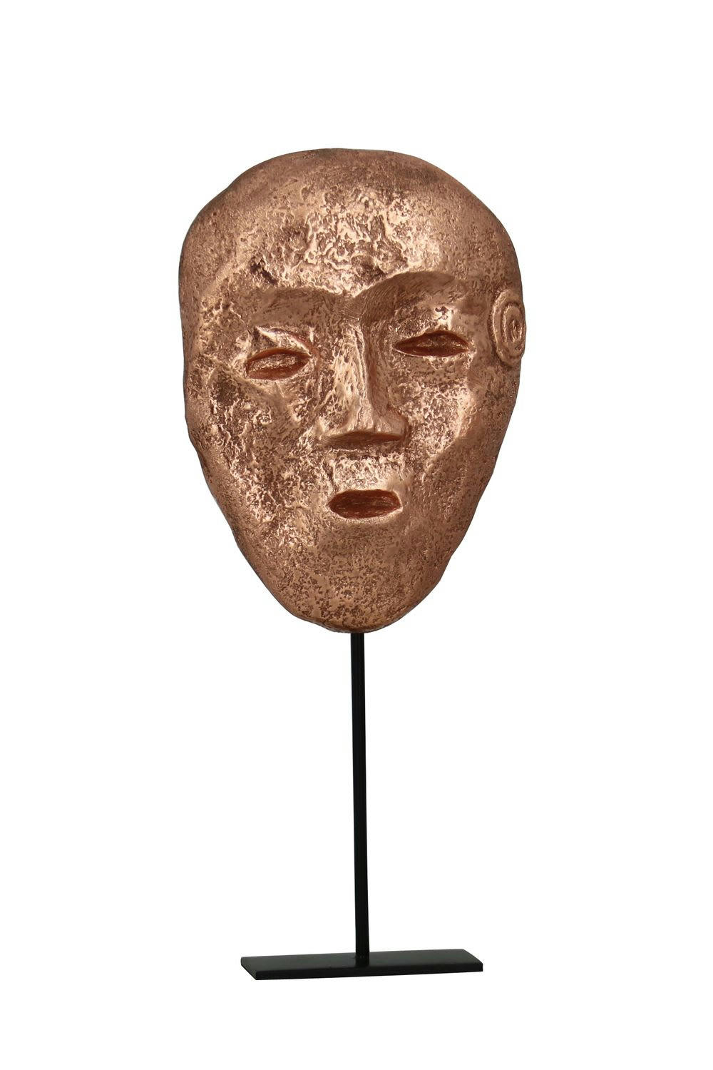 - Statue masque en résine bronze