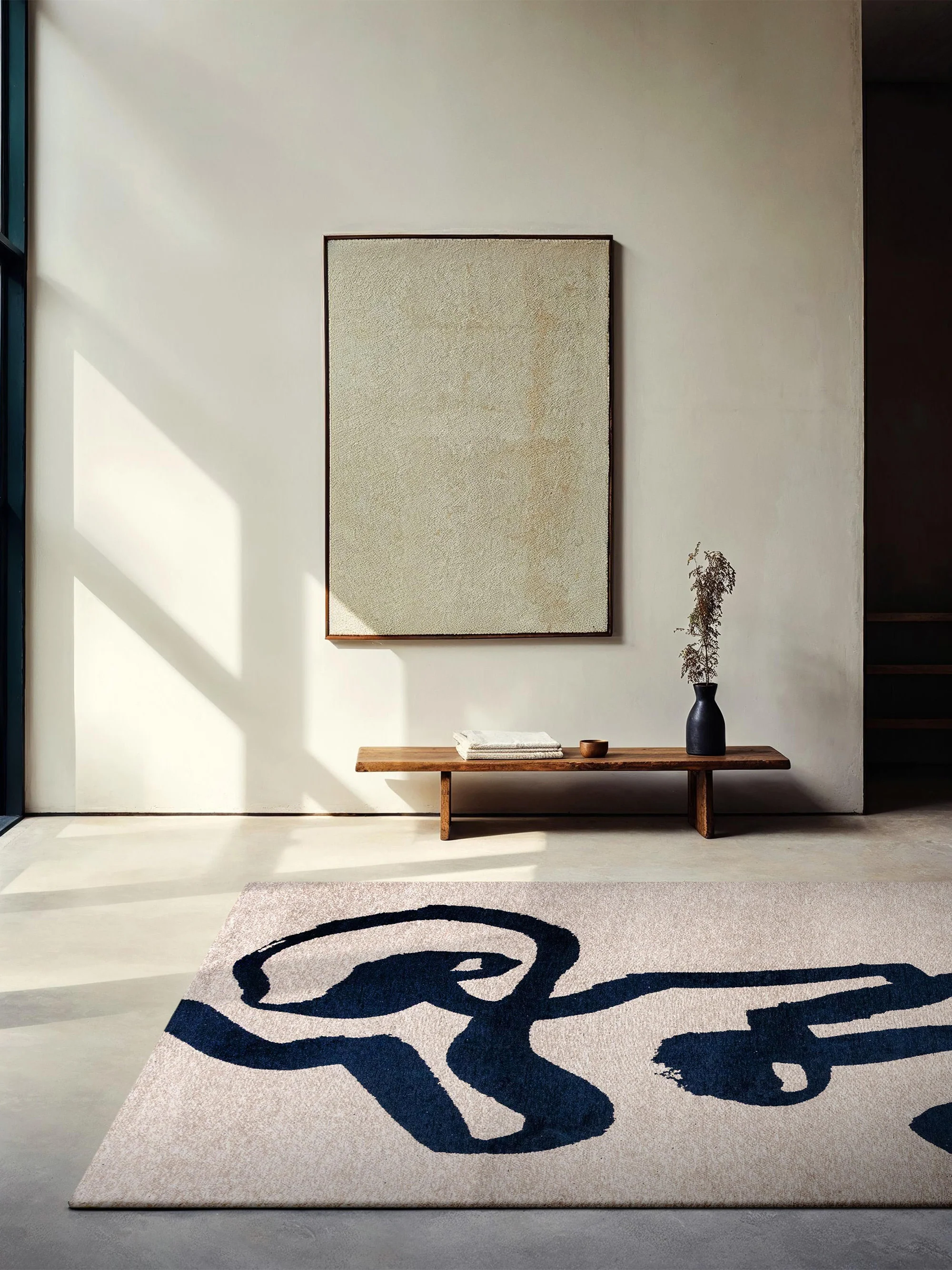 Waschbarer Indoor & Outdoor-Jacquard-Teppich Ribbon