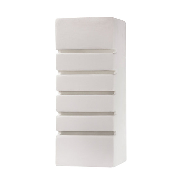 Applique en céramique/verre 1 ampoule 3000K - 10.5x10.5x26cm Sollux