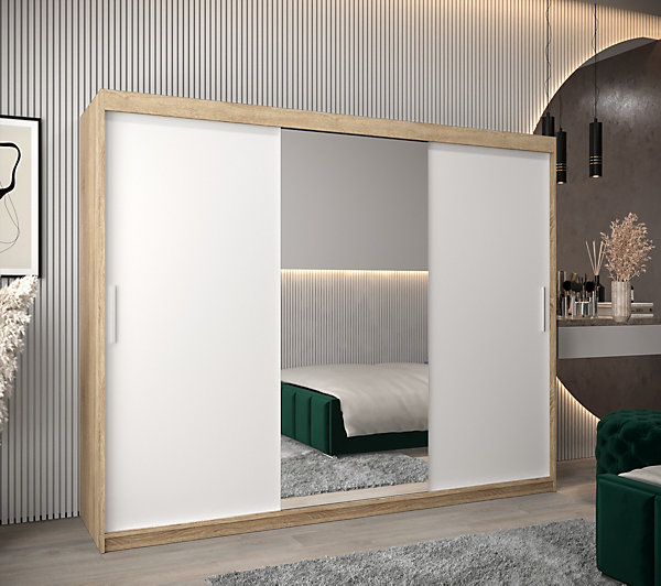 Armoire TOKYO 1 à portes coulissantes H. 200 x L. 250 x P. 62, 3 portes
