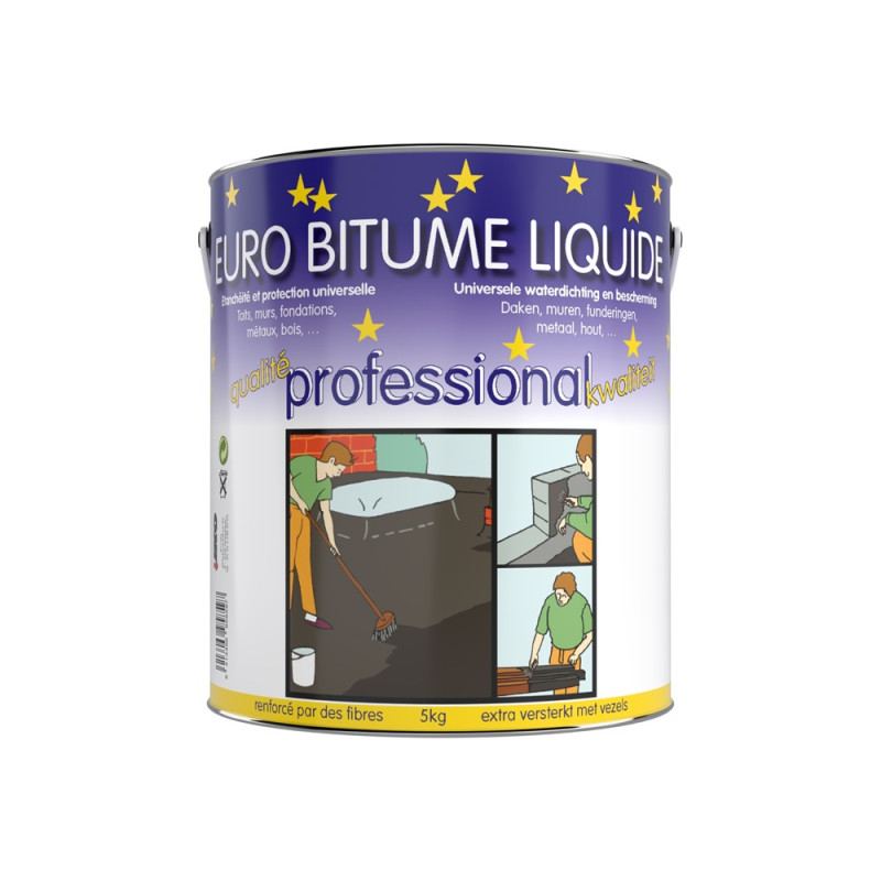 Enduit d'étanchéité Euro Bitume liquide 5 kg