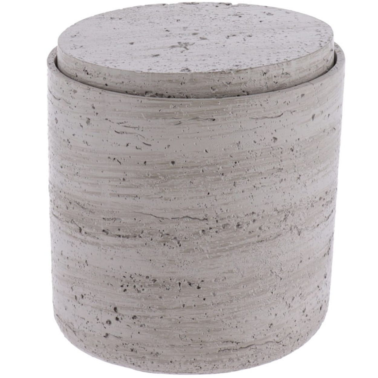 Pojemnik na płatki kosmetyczne SORO efekt betonu szary 10x11.2 cm