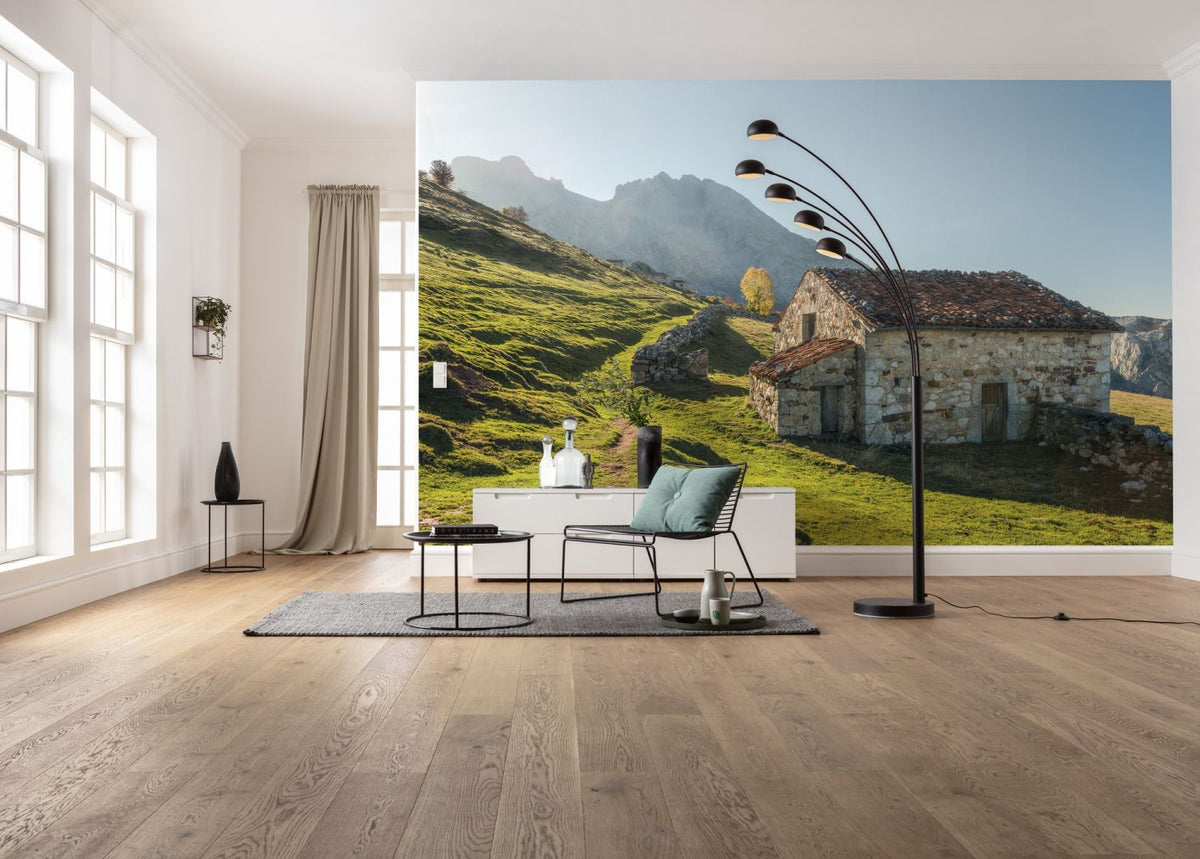 Sanders & Sanders fotobehang landschap groen en blauw - 450 x 280 cm - 612654