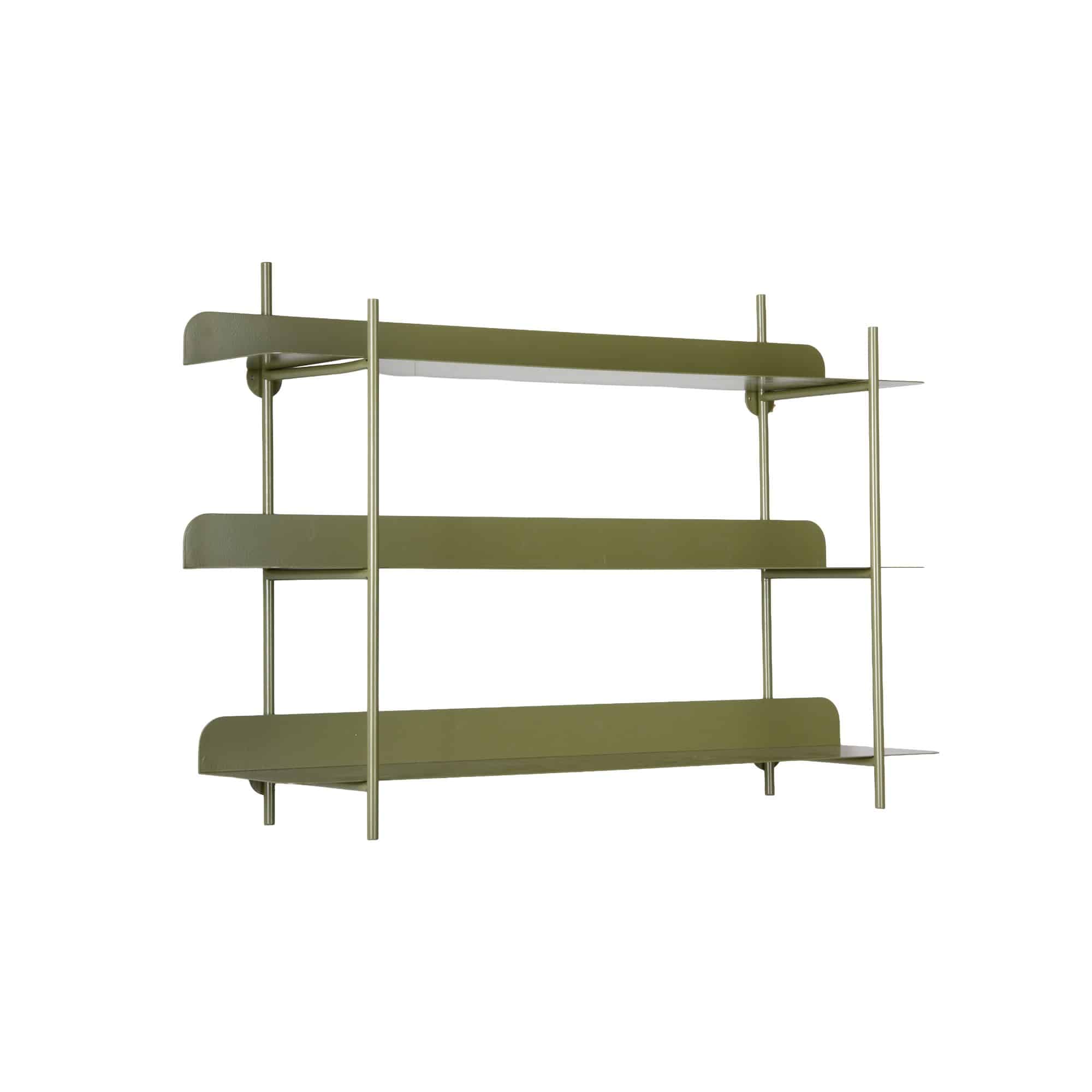 Present Time wanddecoratie Riqueza Tres - groen - 60x16x42cm
