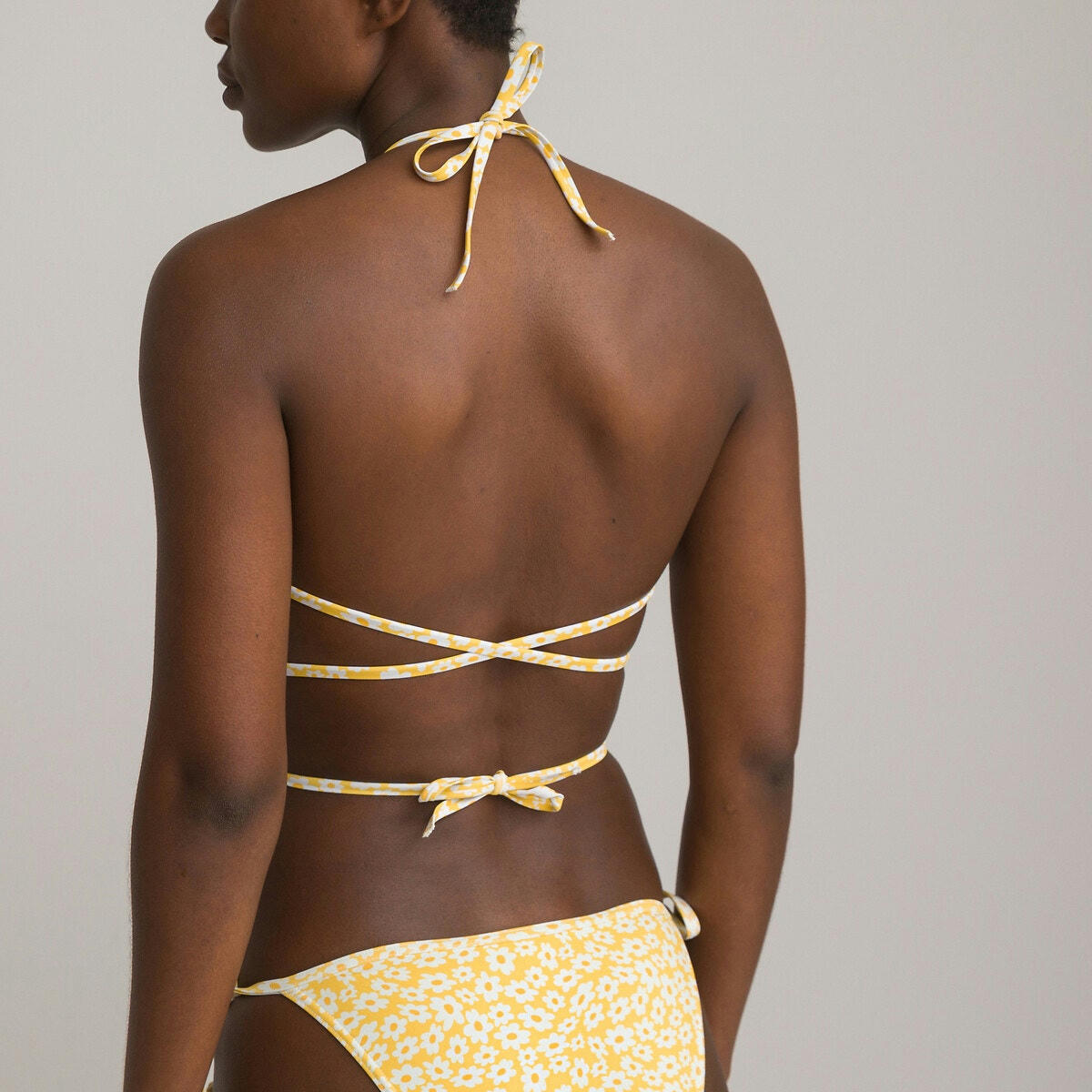 Haut de maillot de bain triangle, imprimé fleurs