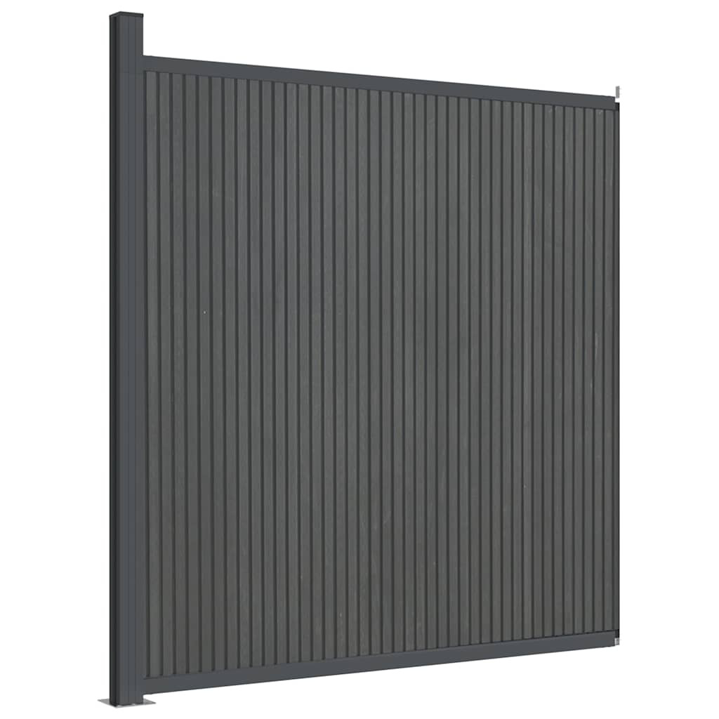 Panel Ogrodzeniowy Ogrodzenie Płot WPC 173x186 cm Szary