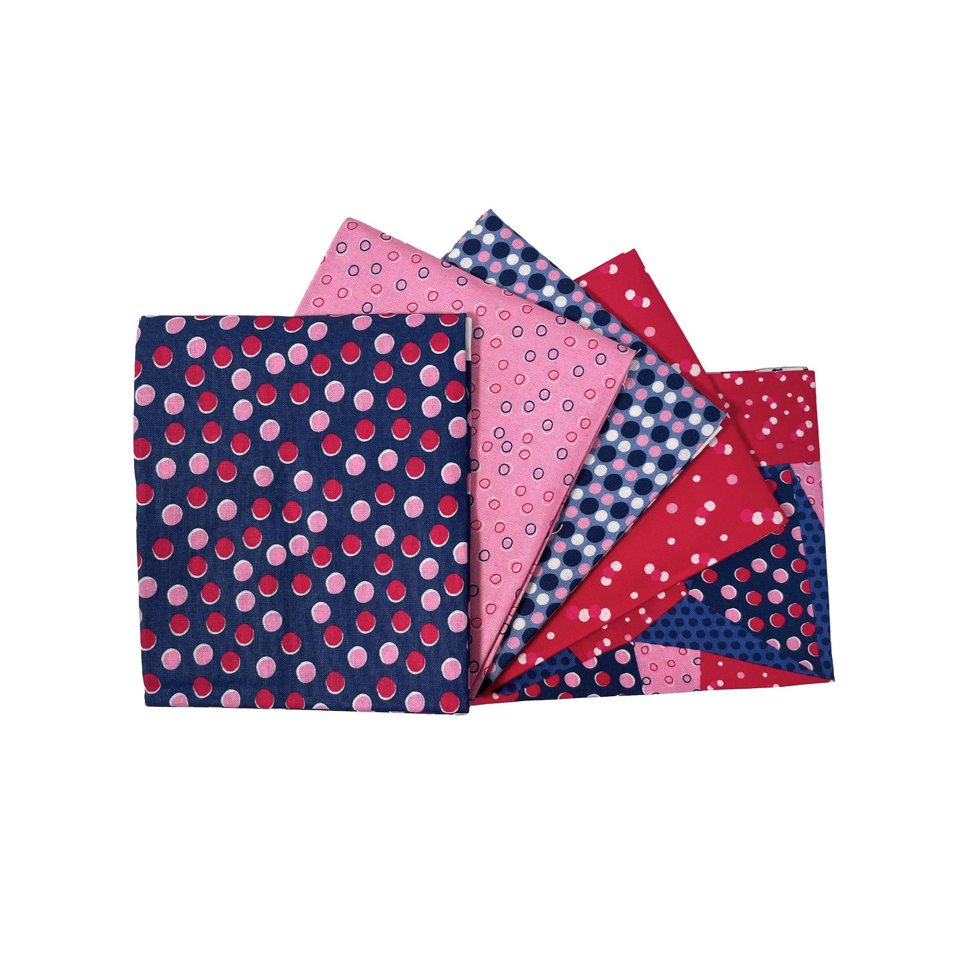 Berry Dotty Cotton Fat Quarters 5 Pack