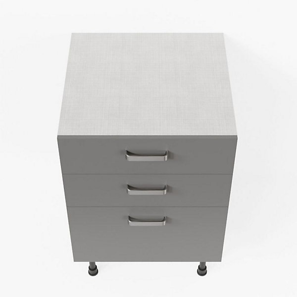 Meuble de cuisine bas Casserolier - 60 cm - Caisson coloris Lino