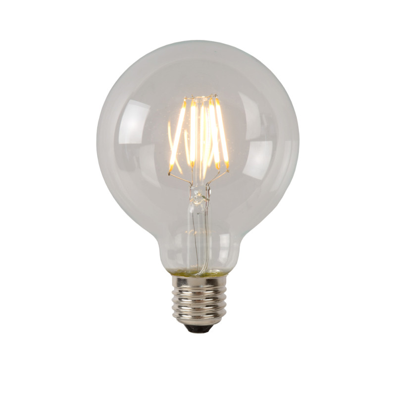 Ampoule transparente à filament LED E27 5W Ø 9,5 cm dimmable LUCIDE