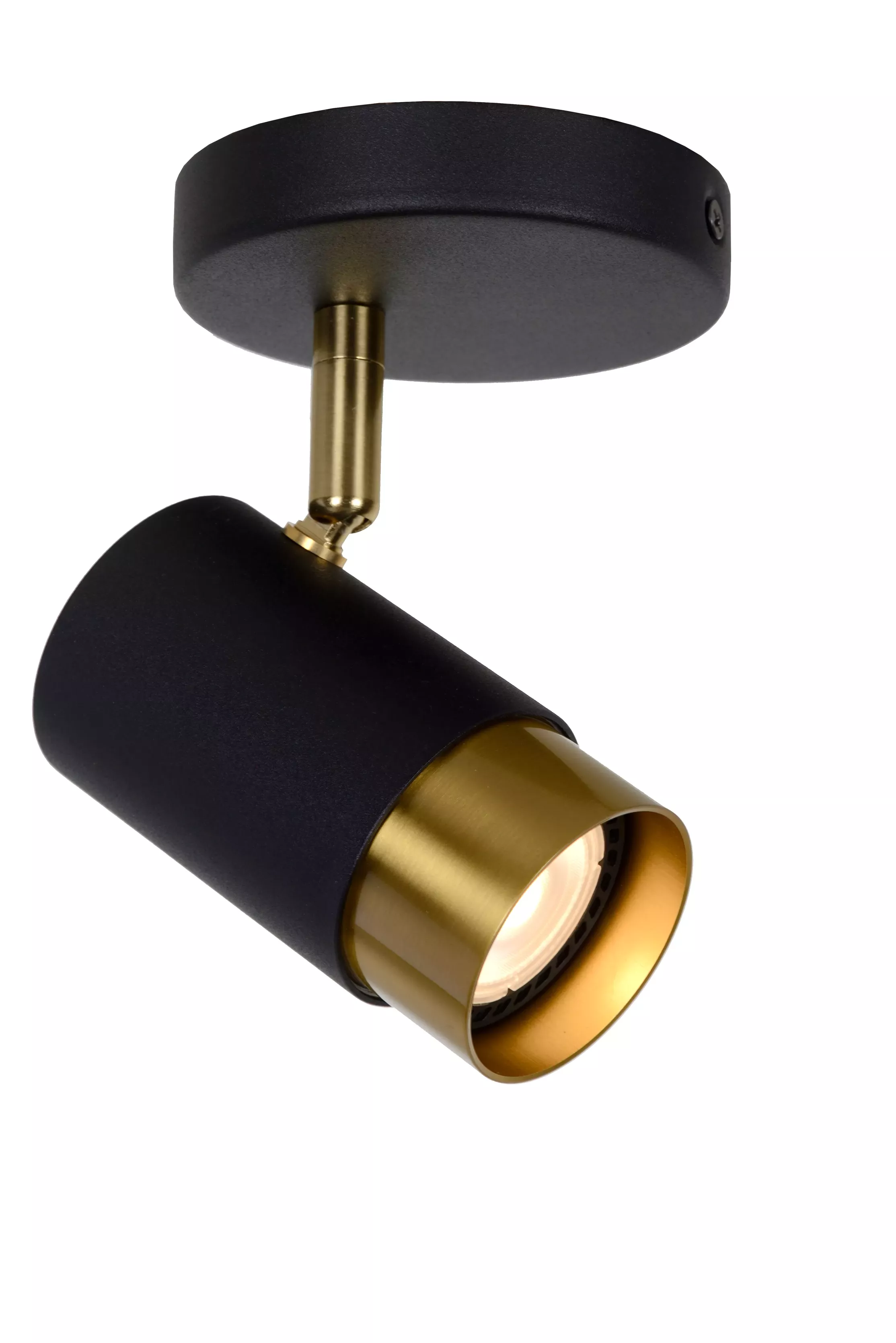 Spot okrągły czarno-złoty Floris 1xGU10x35W wym:14x10x10cm IP20 Lucide